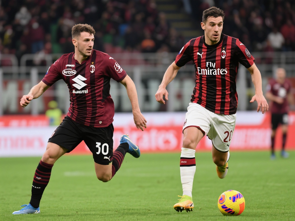 在意大利足球的激烈竞争中，都灵体育与米兰这两支传统